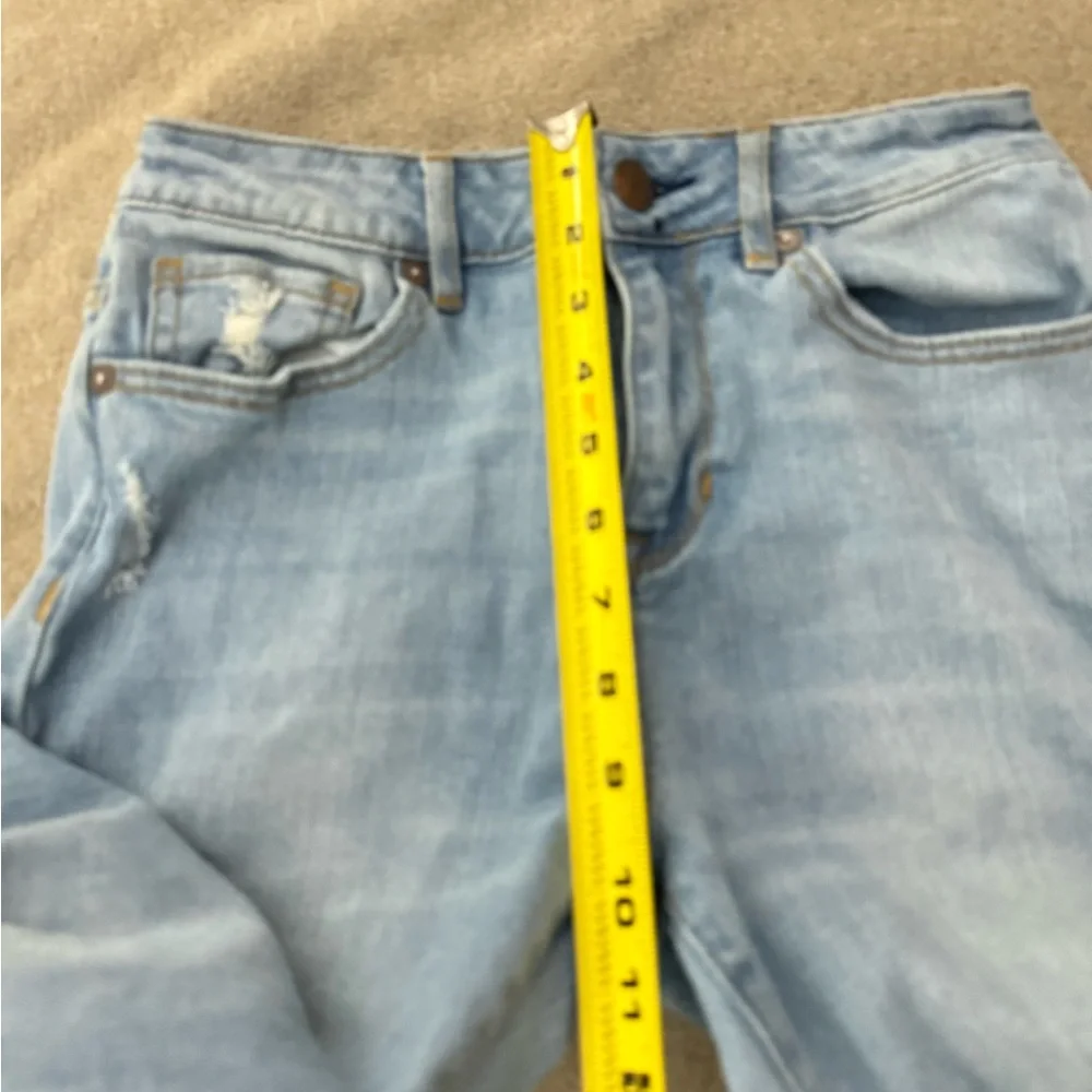 House Of Harlow 1960 High Distressed Denim Flare Jeans Rise Blue Light Wash 27 - Picture 8 of 10